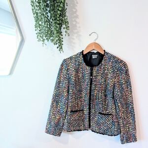 Multicolor Tweed Blazer
